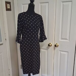 New Old Navy Blue Sheath Dress with Bell Sleeves